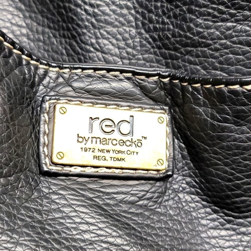 All leather hand bag by red by marcecko
